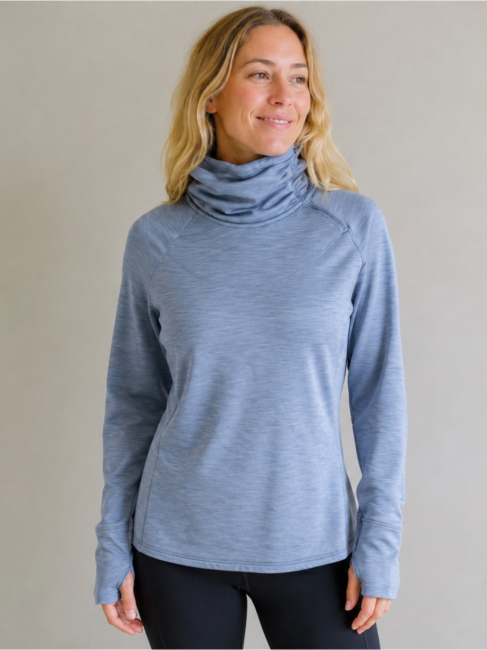 Athleta Rush Creek 1/4 Zip Fleece Pullover Women’s Large Gray Performance Top
